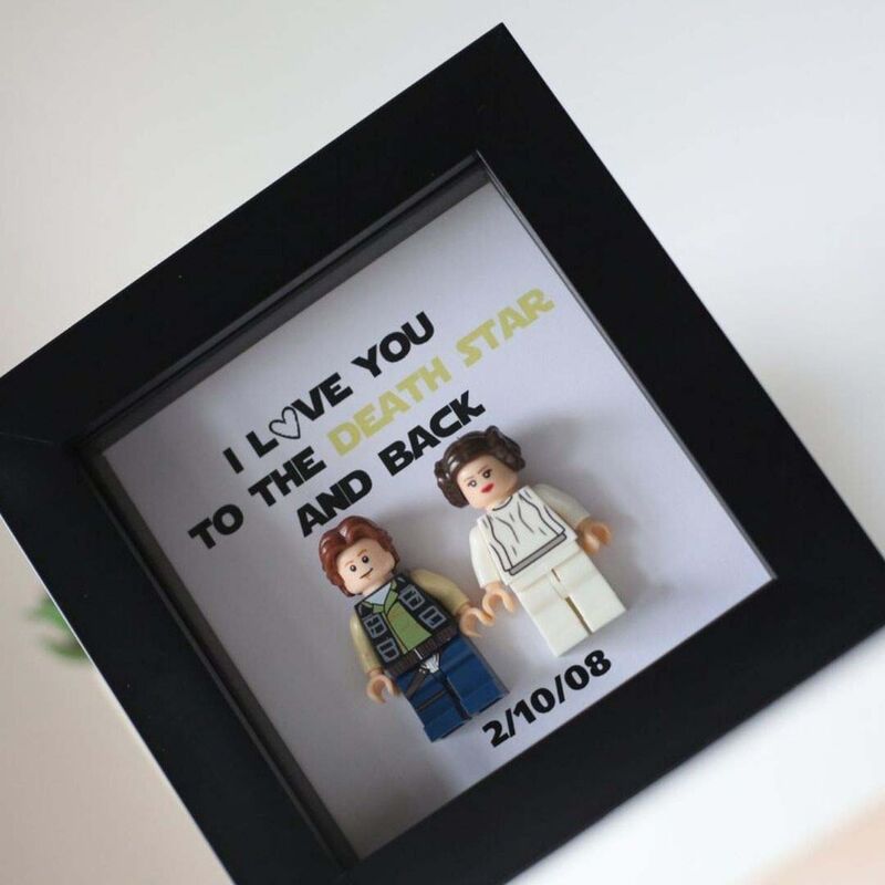 "I Love You to The Death Star And Back" Inspired Frame