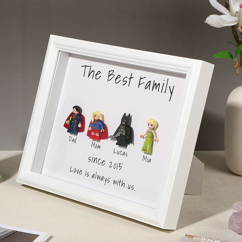 "A Family of Superheroes" Custom Family Frame