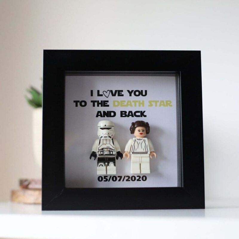 "I Love You to The Death Star And Back" Inspired Frame