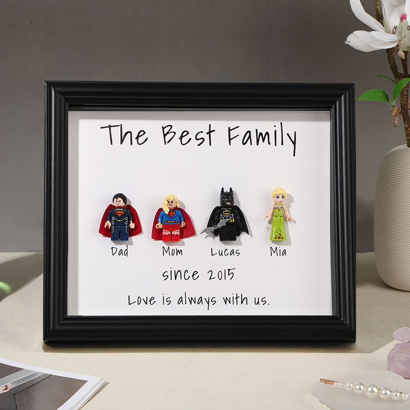 "A Family of Superheroes" Custom Family Frame